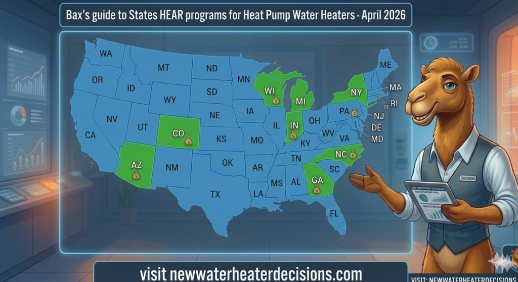 Bax, our camel mascot, shows the States offering HEAR programs as of April 2026